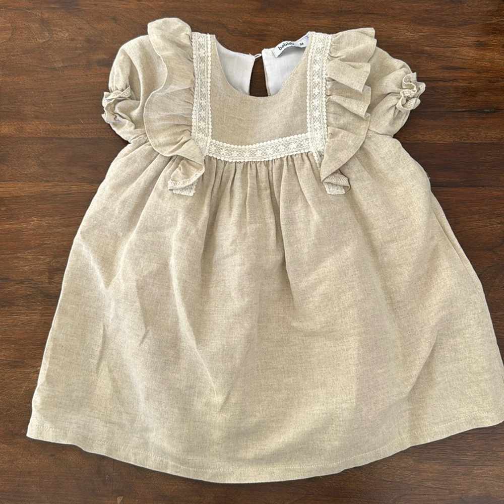 Toddler linen dress.